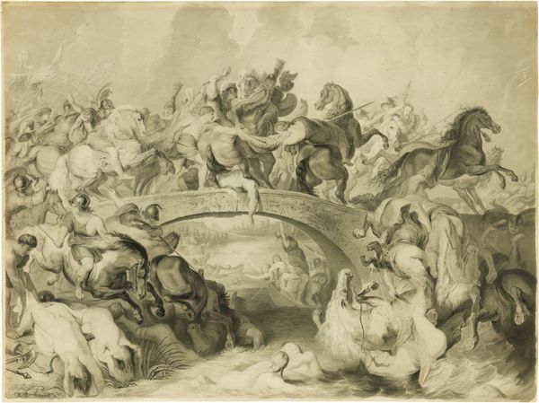 Scuola fiamminga del XVIII secolo : La battaglia delle Amazzoni  - Asta Dipinti e Sculture del XIX e XX secolo - Associazione Nazionale - Case d'Asta italiane