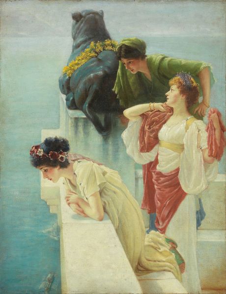 Ignoto del XIX secolo : A Coign of Vantage (da Lawrence Alma Tadema)  - Asta Dipinti e Sculture del XIX e XX secolo - Associazione Nazionale - Case d'Asta italiane