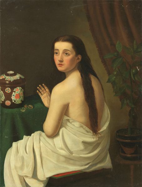 Ignoto del XIX secolo : Fanciulla alla toilette  - Asta Dipinti e Sculture del XIX e XX secolo - Associazione Nazionale - Case d'Asta italiane