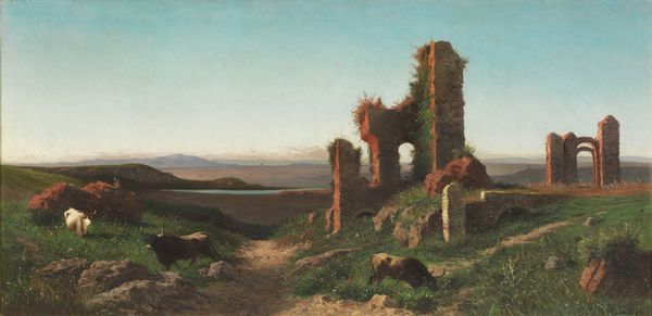 Achille Vertunni : Armenti e rovine nella campagna romana  - Asta Dipinti e Sculture del XIX e XX secolo - Associazione Nazionale - Case d'Asta italiane