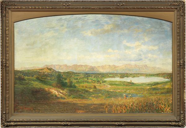 Alberto Falchetti : La mietitura del granturco in Engadina  - Asta Dipinti e Sculture del XIX e XX secolo - Associazione Nazionale - Case d'Asta italiane