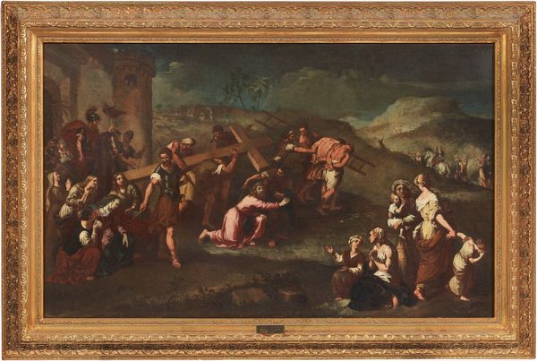 Niccolò De Simone (attr. a) : Via al Calvario  - Asta Dipinti e Sculture del XIX e XX secolo - Associazione Nazionale - Case d'Asta italiane
