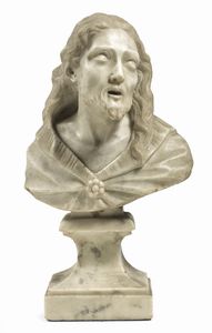 Scuola veneta inizio del XVII secolo - Busto di Cristo sofferente