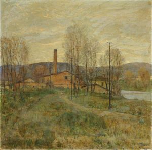 Galileo Chini - La fornace sull'Arno