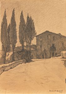 Benvenuto Benvenuti - Case e cipressi