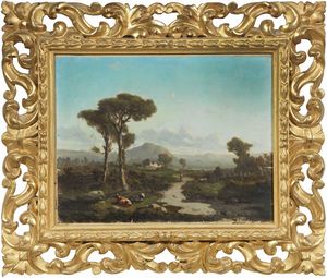 Serafino De Tivoli (attr. a) - Paesaggio con armenti