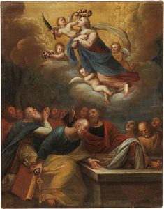 Scuola emiliana fine del XVII secolo - Assunzione della Vergine