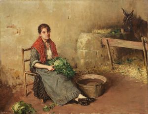 VINCENZO CAPRILE - Giovane contadina