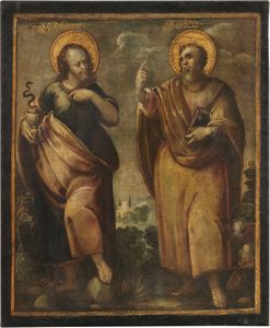 Scuola tedesca del XVI secolo - San Giovanni di Patmos e San Paolo