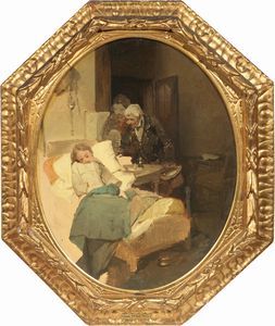 Domenico Induno - Il bambino malato