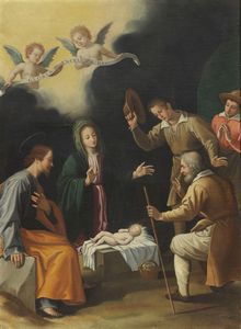 Francesco Curradi (attr. a) - Adorazione dei pastori