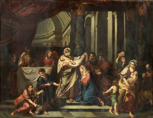 Scuola napoletana fine del XVII secolo - Presentazione al Tempio