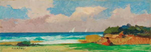Renato Natali : Marina ad Antignano  - Asta Importanti Arredi, Sculture e Dipinti Antichi - Associazione Nazionale - Case d'Asta italiane