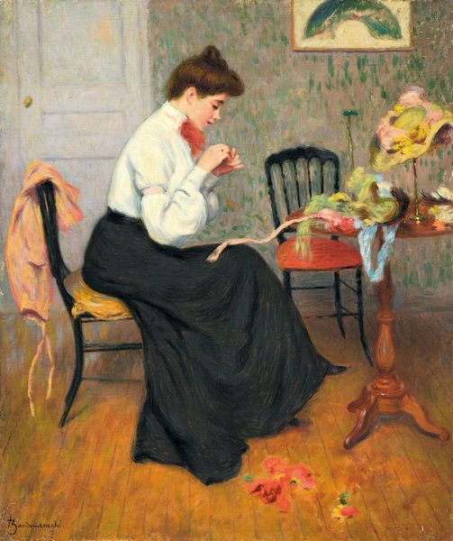 Federico Zandomeneghi : La petite modiste  - Asta Importanti Arredi, Sculture e Dipinti Antichi - Associazione Nazionale - Case d'Asta italiane