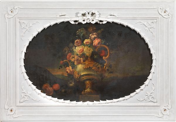 Scuola napoletana inizio XIX secolo : Tre dipinti raffiguranti Natura morta con fiori  - Asta Importanti Arredi, Sculture e Dipinti Antichi - Associazione Nazionale - Case d'Asta italiane