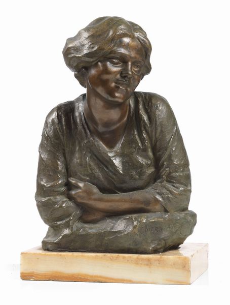 Gaetano Chiaromonte : Figura femminile  - Asta Importanti Arredi, Sculture e Dipinti Antichi - Associazione Nazionale - Case d'Asta italiane