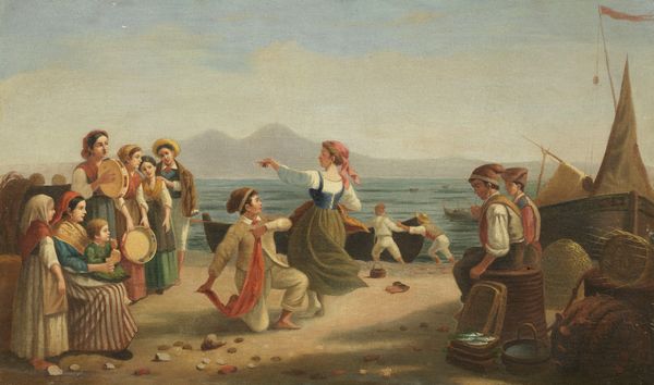 Ignoto del XIX secolo : Tarantella  - Asta Importanti Arredi, Sculture e Dipinti Antichi - Associazione Nazionale - Case d'Asta italiane