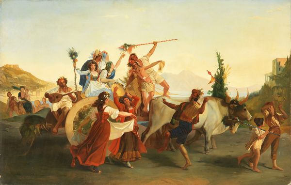 Ignoto del XIX secolo : Il ritorno dal pellegrinaggio alla Madonna dell'Arco (da Louis Lopold Robert)  - Asta Importanti Arredi, Sculture e Dipinti Antichi - Associazione Nazionale - Case d'Asta italiane