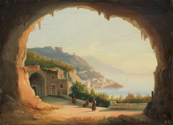 Ignoto del XIX secolo : Veduta di Amalfi dalla Grotta dei Cappuccini  - Asta Importanti Arredi, Sculture e Dipinti Antichi - Associazione Nazionale - Case d'Asta italiane