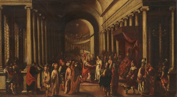 Scuola fiamminga del XVII secolo : Sposalizio nel Tempio  - Asta Importanti Arredi, Sculture e Dipinti Antichi - Associazione Nazionale - Case d'Asta italiane