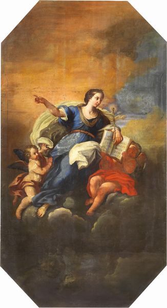 Scuola napoletana del XVII secolo : Allegoria  - Asta Importanti Arredi, Sculture e Dipinti Antichi - Associazione Nazionale - Case d'Asta italiane