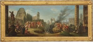 Giovanni Paolo Panini - Marco Curzio che si getta nella voragine