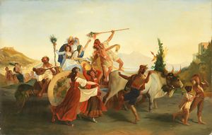 Ignoto del XIX secolo - Il ritorno dal pellegrinaggio alla Madonna dell'Arco (da Louis Lopold Robert)