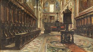 Domenico Battaglia - Interno di chiesa