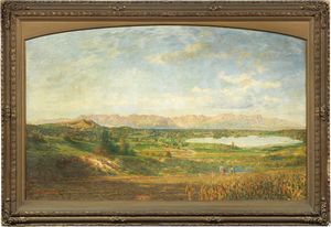 Alberto Falchetti - La mietitura del granturco in Engadina