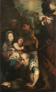 Antonio Zanchi (attr. a) - Adorazione dei Magi