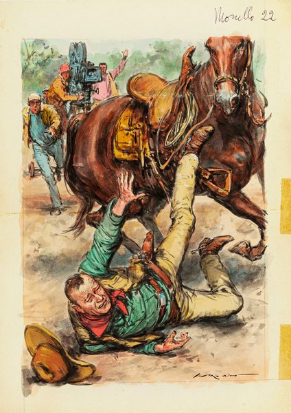 Walter Molino : John Wayne  - Asta Fumetti: i Maestri dell'Erotismo - Associazione Nazionale - Case d'Asta italiane