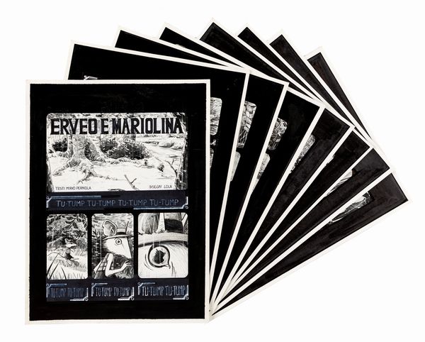 Lola Airaghi : Erveo e Mariolina  - Asta Fumetti: i Maestri dell'Erotismo - Associazione Nazionale - Case d'Asta italiane