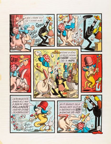 Benito Jacovitti : Cipzagmapu  - Asta Fumetti: i Maestri dell'Erotismo - Associazione Nazionale - Case d'Asta italiane