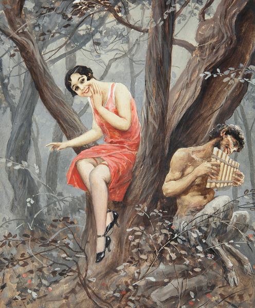 Fabio Fabbi : Sinfonia del bosco  - Asta Fumetti: i Maestri dell'Erotismo - Associazione Nazionale - Case d'Asta italiane