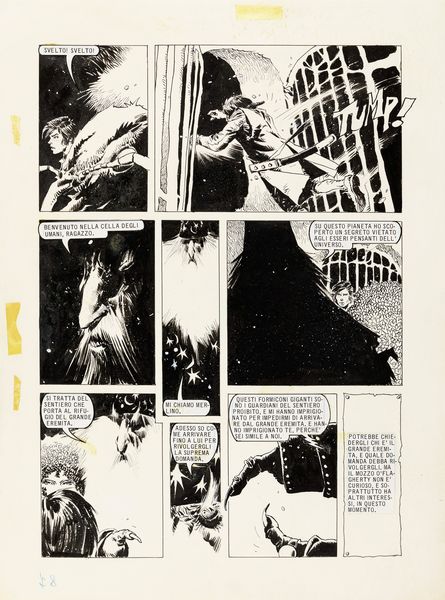 Enrique Breccia : Robin delle stelle - Merlino vuole sapere  - Asta Fumetti: i Maestri dell'Erotismo - Associazione Nazionale - Case d'Asta italiane