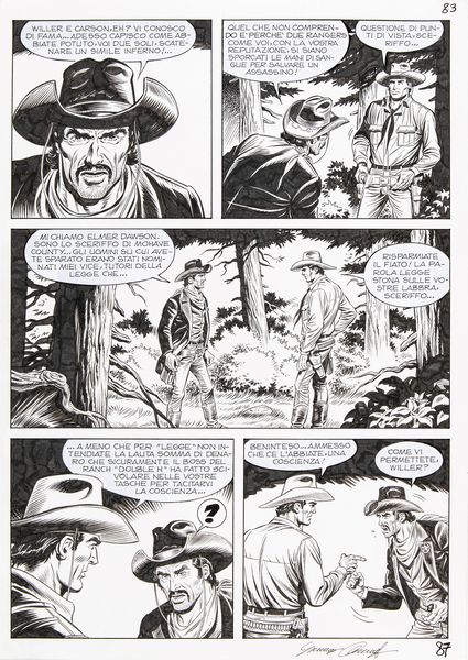 Giacomo Danubio : Tex - Ricercato vivo o morto!  - Asta Fumetti: i Maestri dell'Erotismo - Associazione Nazionale - Case d'Asta italiane