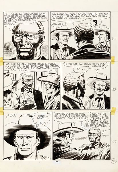 Giovanni Ticci : Tex - Fuga da Anderville  - Asta Fumetti: i Maestri dell'Erotismo - Associazione Nazionale - Case d'Asta italiane