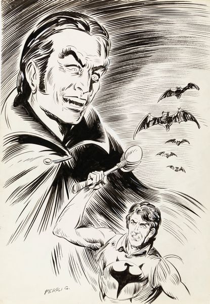 Gallieno Ferri : Zagor contro il vampiro  - Asta Fumetti: i Maestri dell'Erotismo - Associazione Nazionale - Case d'Asta italiane