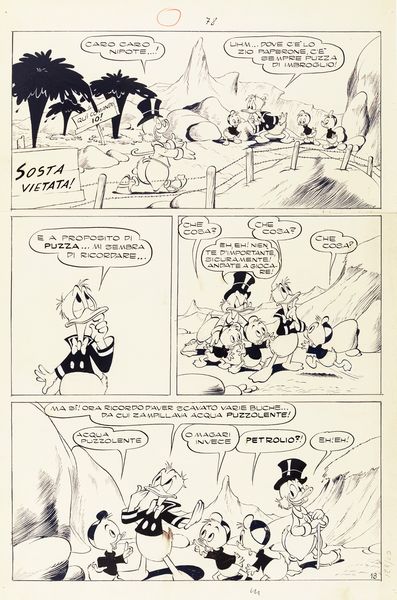Pier Lorenzo De Vita : Paperino Don Chisciotte  - Asta Fumetti: i Maestri dell'Erotismo - Associazione Nazionale - Case d'Asta italiane