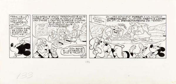 Romano Scarpa : Topolino e lenigma di Brigaboom  - Asta Fumetti: i Maestri dell'Erotismo - Associazione Nazionale - Case d'Asta italiane