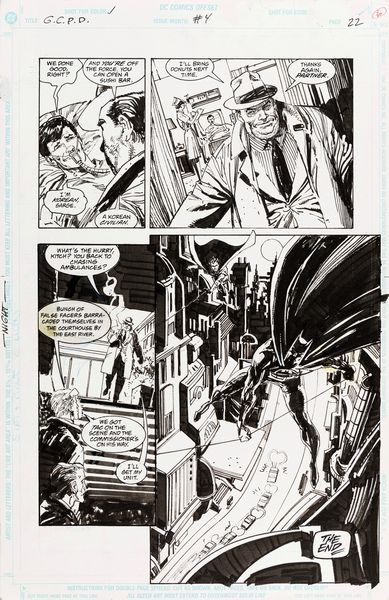 Jim Aparo & Bill Sienkiewicz : Batman: GCPD - Mortal Remains  - Asta Fumetti: i Maestri dell'Erotismo - Associazione Nazionale - Case d'Asta italiane