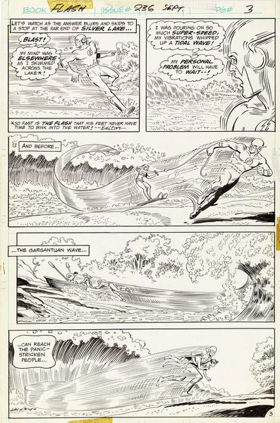 Irv Novick : The Flash - Nowhere On The Face Of The Earth!  - Asta Fumetti: i Maestri dell'Erotismo - Associazione Nazionale - Case d'Asta italiane