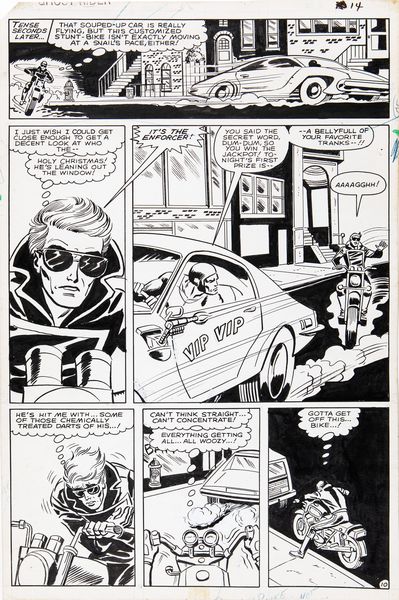 Don Perlin : Ghost Rider - Evil Is the Enforcer!  - Asta Fumetti: i Maestri dell'Erotismo - Associazione Nazionale - Case d'Asta italiane