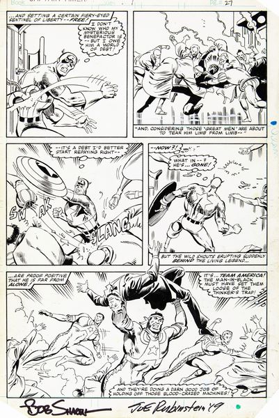 Mike Zeck : Captain America - A Mind Is a Terrible Thing to Waste!  - Asta Fumetti: i Maestri dell'Erotismo - Associazione Nazionale - Case d'Asta italiane