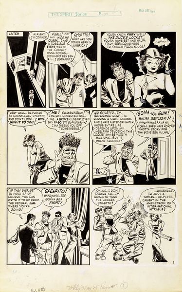 Will Eisner : The Spirit - Il Duces Locket  - Asta Fumetti: i Maestri dell'Erotismo - Associazione Nazionale - Case d'Asta italiane