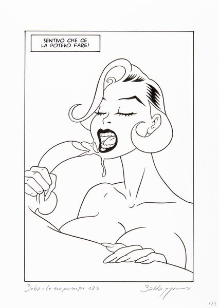 Roberto Baldazzini : Beba: Le 110 pompe  - Asta Fumetti: i Maestri dell'Erotismo - Associazione Nazionale - Case d'Asta italiane