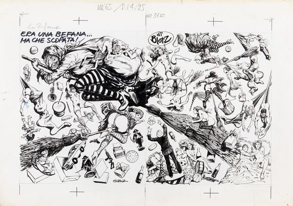 Guido Buzzelli : Era una befanama che scopata!  - Asta Fumetti: i Maestri dell'Erotismo - Associazione Nazionale - Case d'Asta italiane
