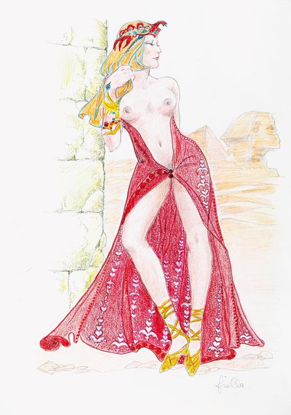 Leone Frollo : Cleopatra  - Asta Fumetti: i Maestri dell'Erotismo - Associazione Nazionale - Case d'Asta italiane