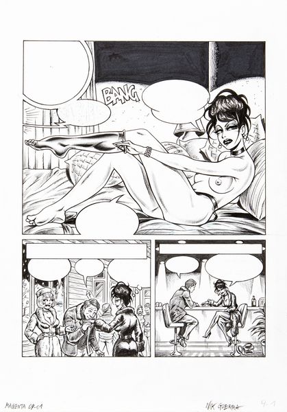 Nik Guerra : Magenta - Femme fatale  - Asta Fumetti: i Maestri dell'Erotismo - Associazione Nazionale - Case d'Asta italiane