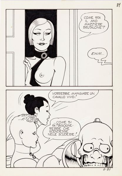 Magnus (Roberto Raviola) : Necron - Nobilt depravata  - Asta Fumetti: i Maestri dell'Erotismo - Associazione Nazionale - Case d'Asta italiane